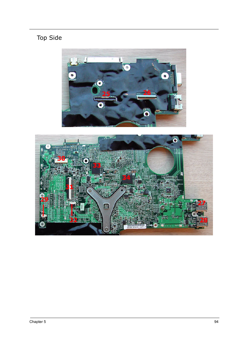 Top side | Acer 5000 User Manual | Page 103 / 118