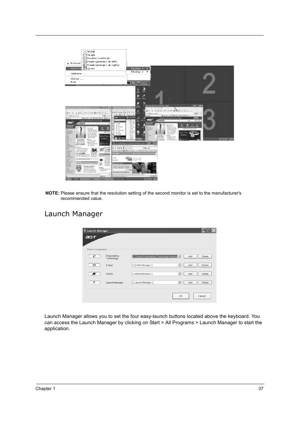 Launch manager | Acer 5000 User Manual | Page 46 / 118