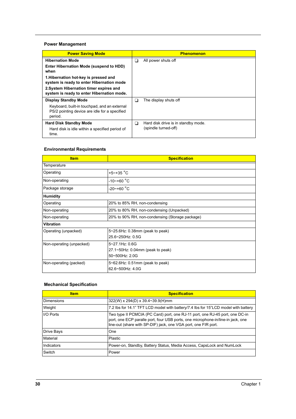 Acer 2500 User Manual | Page 39 / 147