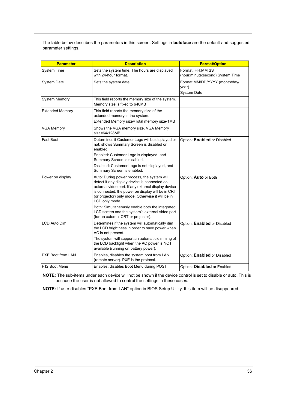 Acer 2500 User Manual | Page 45 / 147