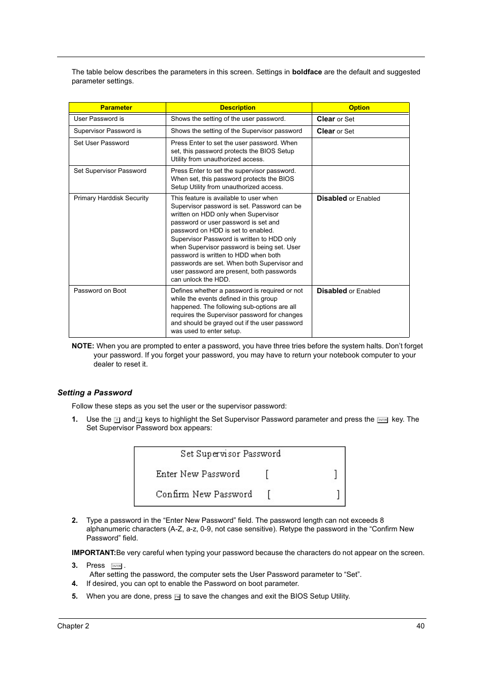 Acer 2500 User Manual | Page 49 / 147