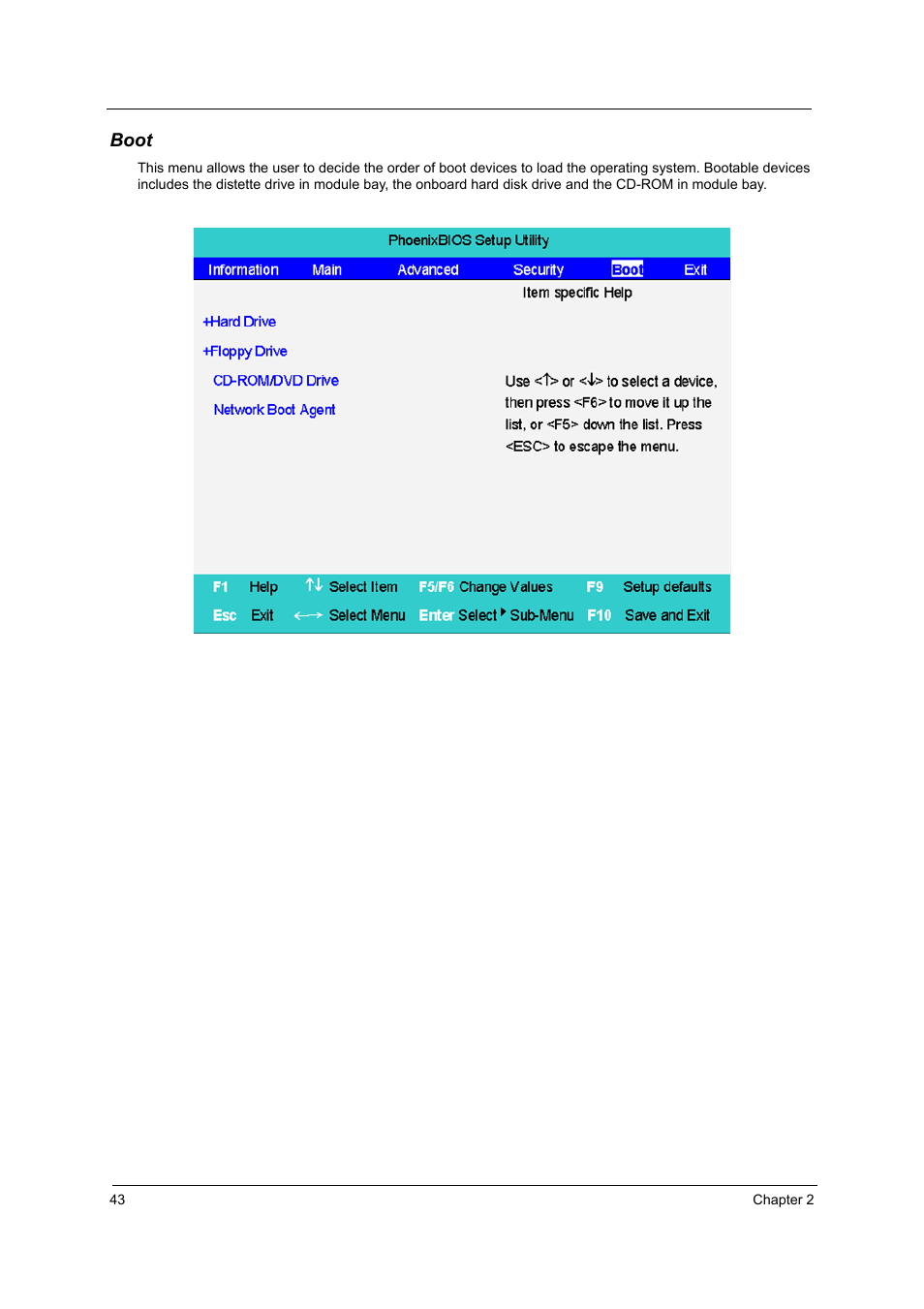 Boot | Acer 2500 User Manual | Page 52 / 147