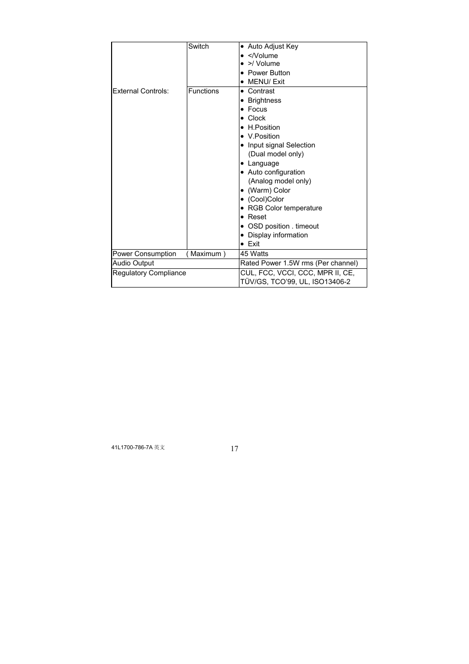 Acer 41L1700-786-7A User Manual | Page 18 / 20