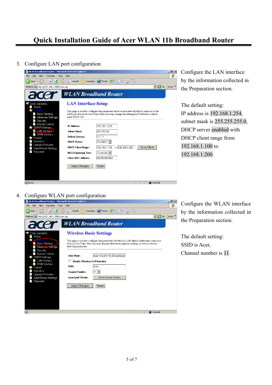 Acer 11b User Manual | Page 5 / 7