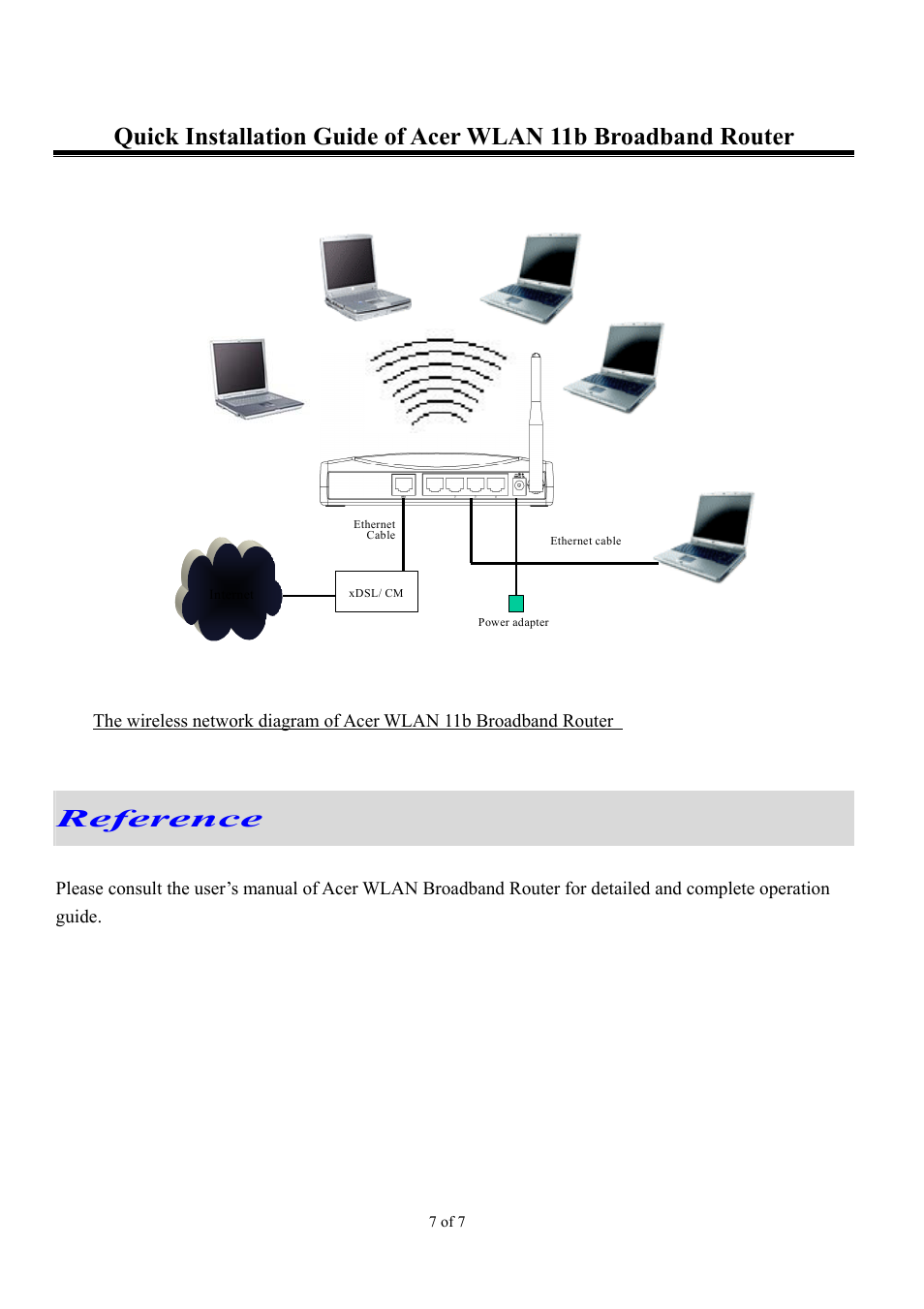 Reference | Acer 11b User Manual | Page 7 / 7