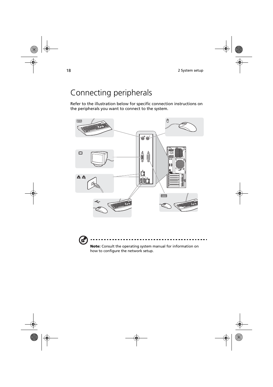 Connecting peripherals | Acer Altos G320 Series User Manual | Page 28 / 132