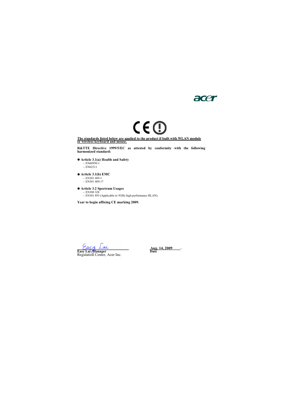 Acer P5271 User Manual | Page 70 / 70