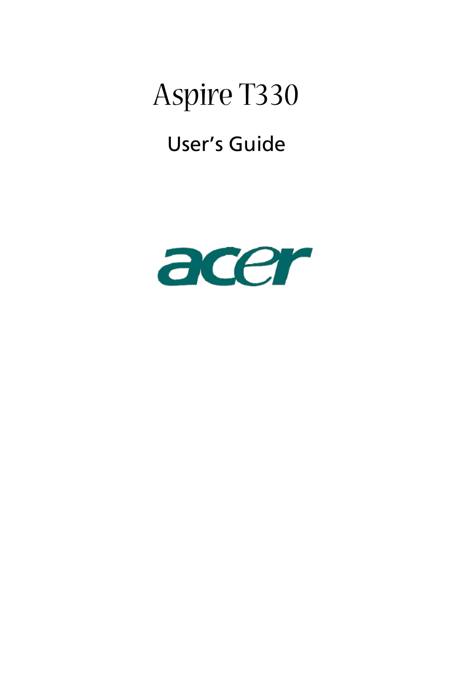 Acer Aspire T330 User Manual | 21 pages