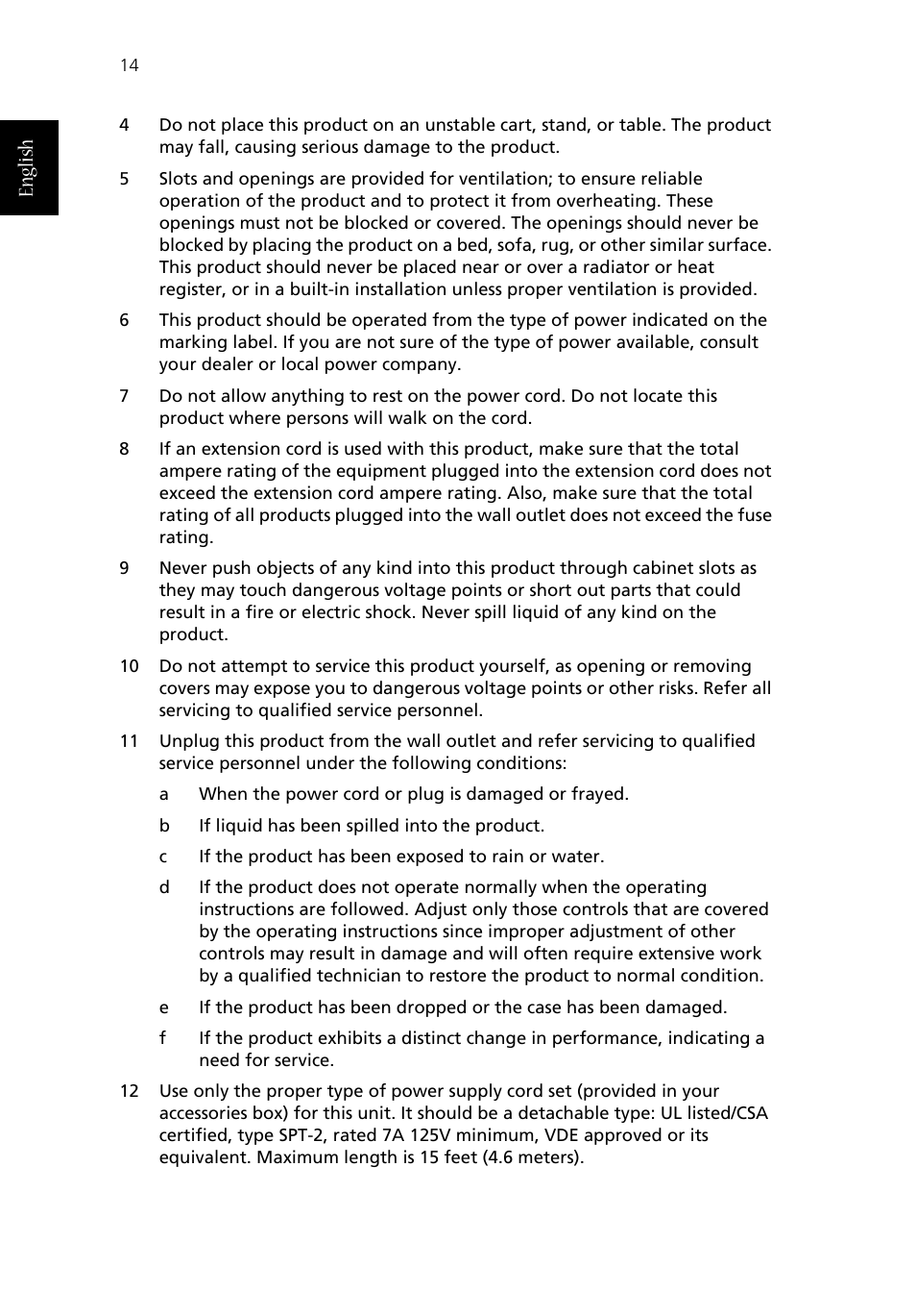 English | Acer Aspire T330 User Manual | Page 18 / 21