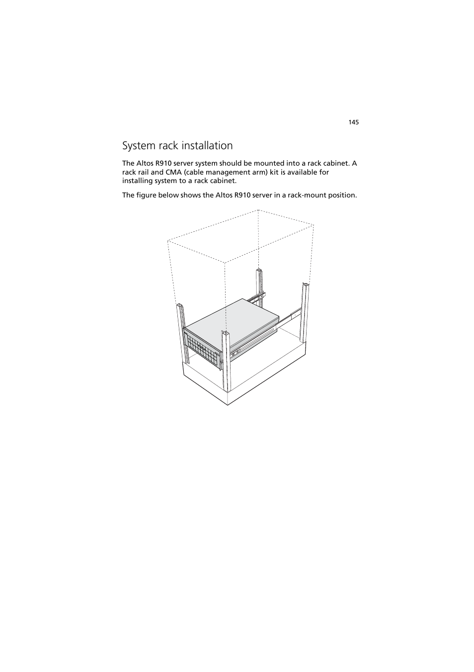 System rack installation | Acer Altos R910 User Manual | Page 155 / 192