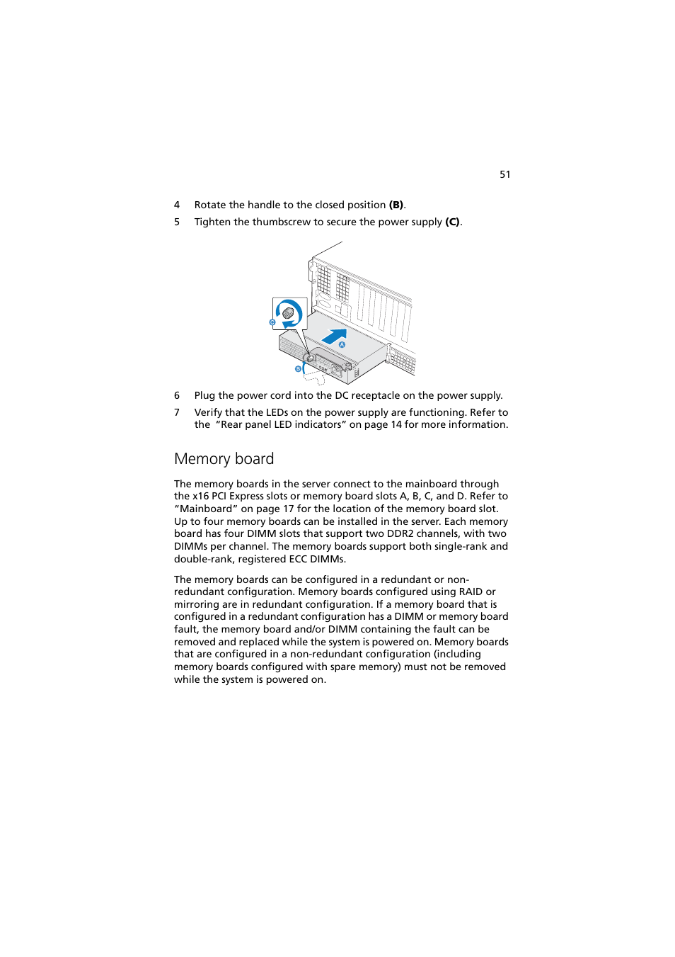 Memory board | Acer Altos R910 User Manual | Page 61 / 192