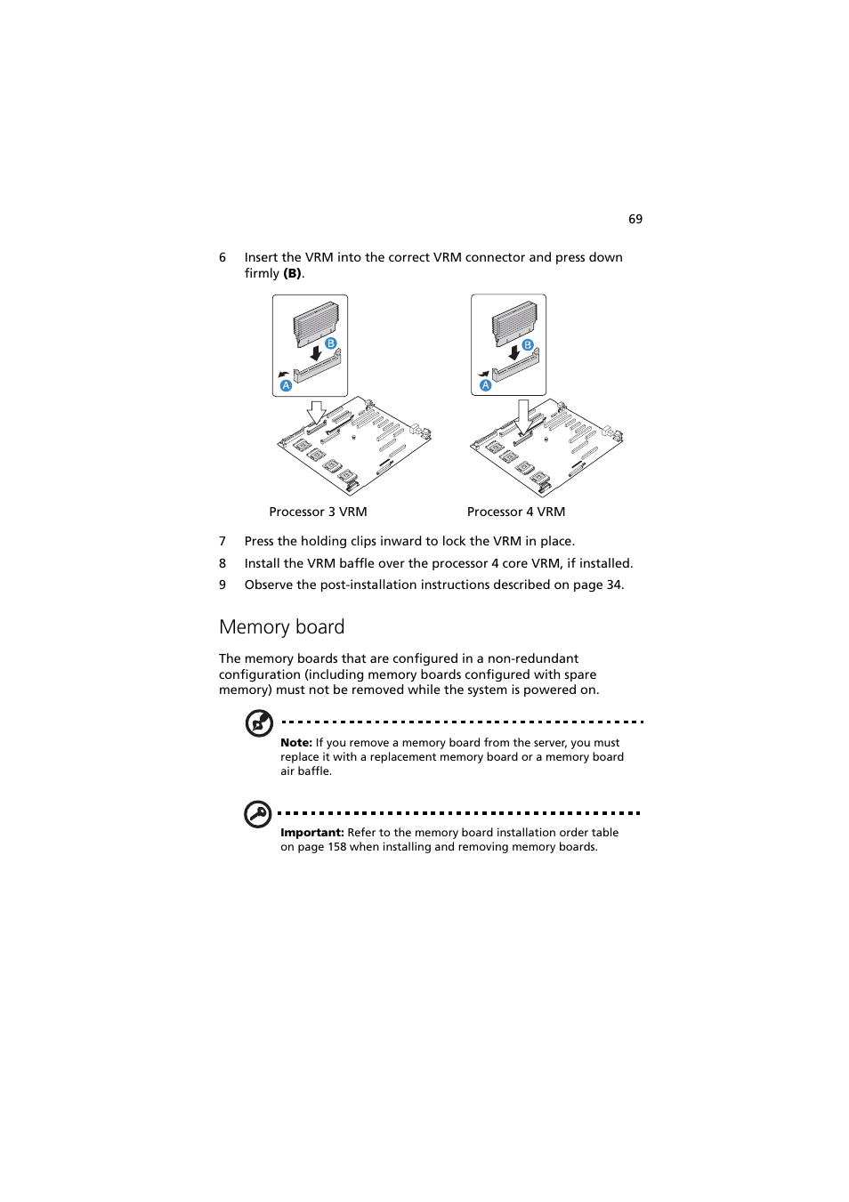 Memory board | Acer Altos R910 User Manual | Page 79 / 192