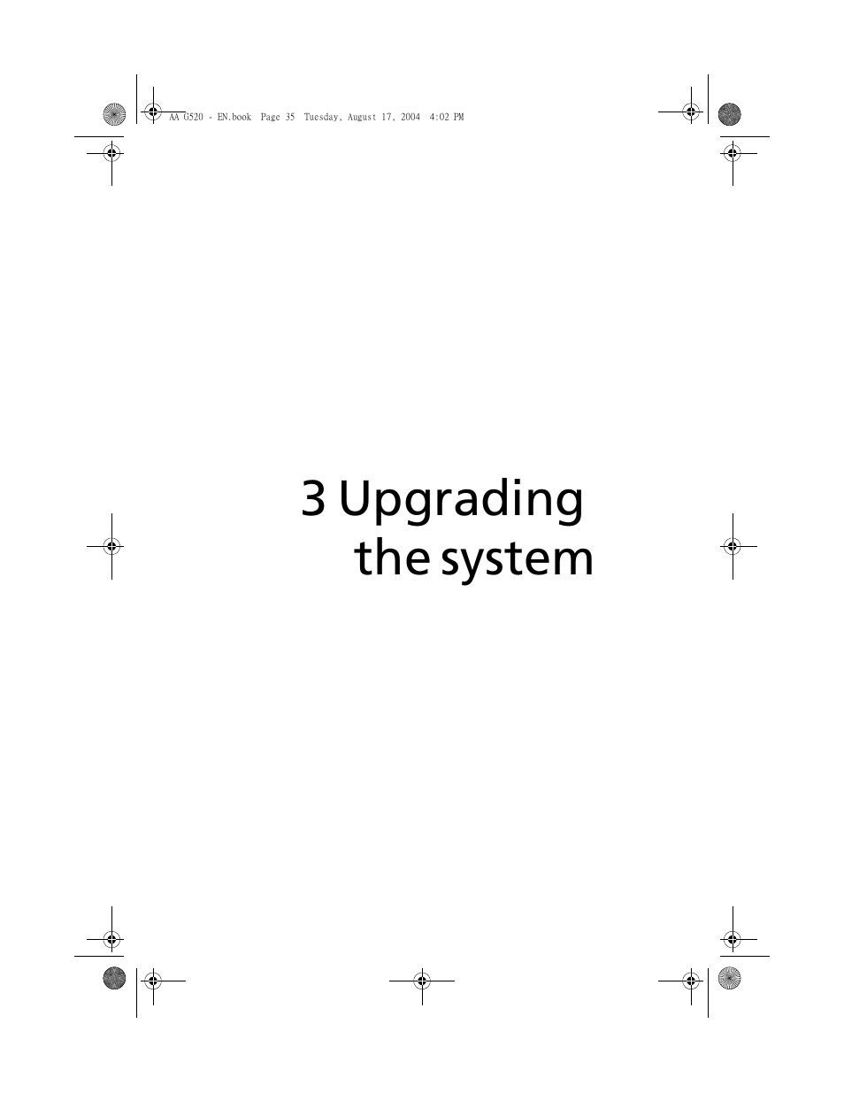 3 upgrading the system, 3 upgrading the, System | Acer Altos G520 series User Manual | Page 45 / 186