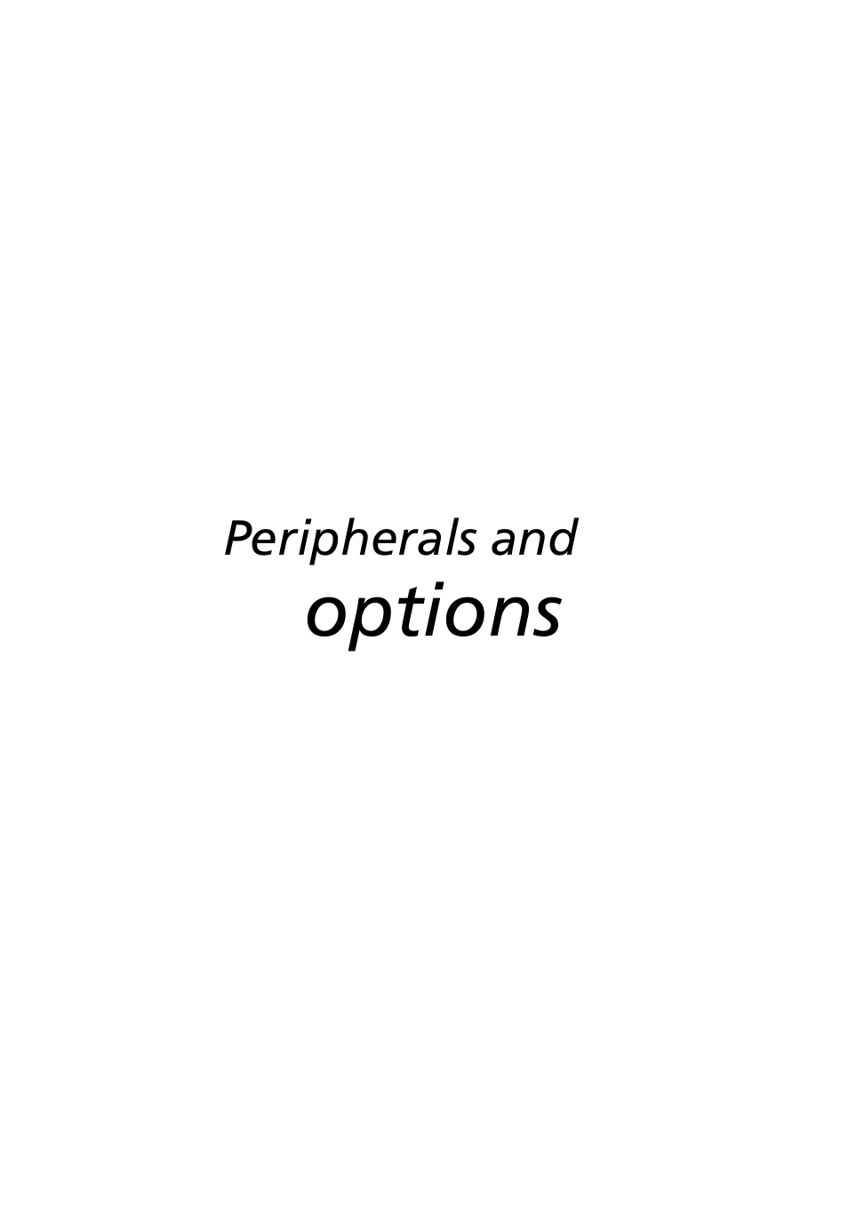 Peripherals and options, Options | Acer 2500 Series User Manual | Page 47 / 98