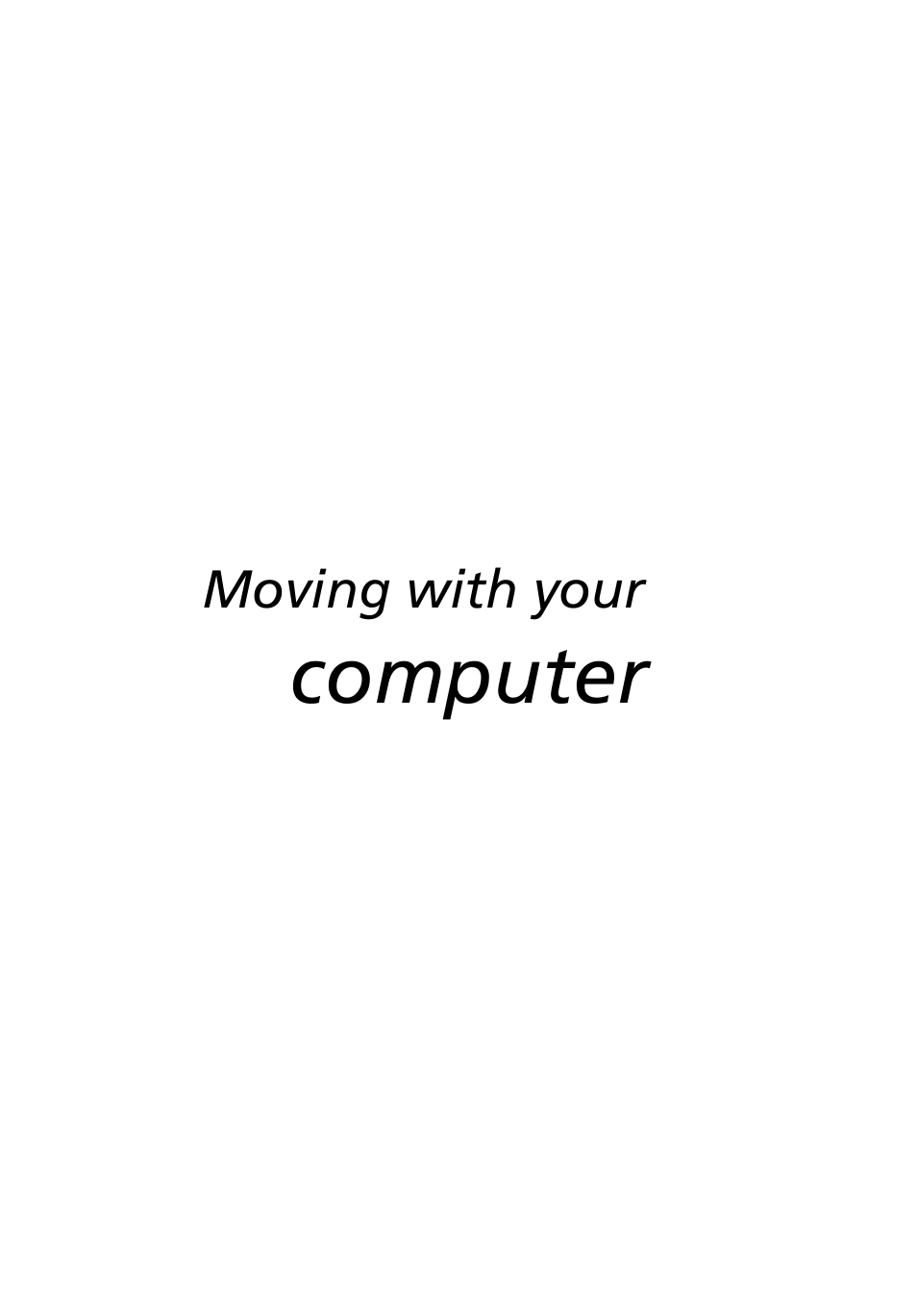 Moving with your computer, Computer | Acer 2500 Series User Manual | Page 57 / 98