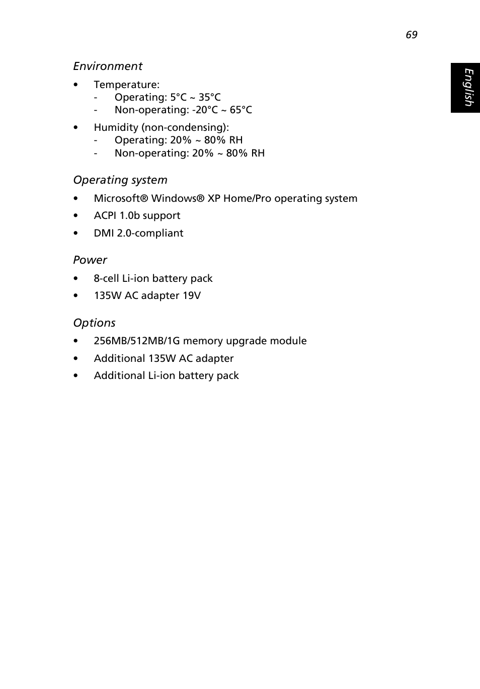 Acer 2500 Series User Manual | Page 79 / 98