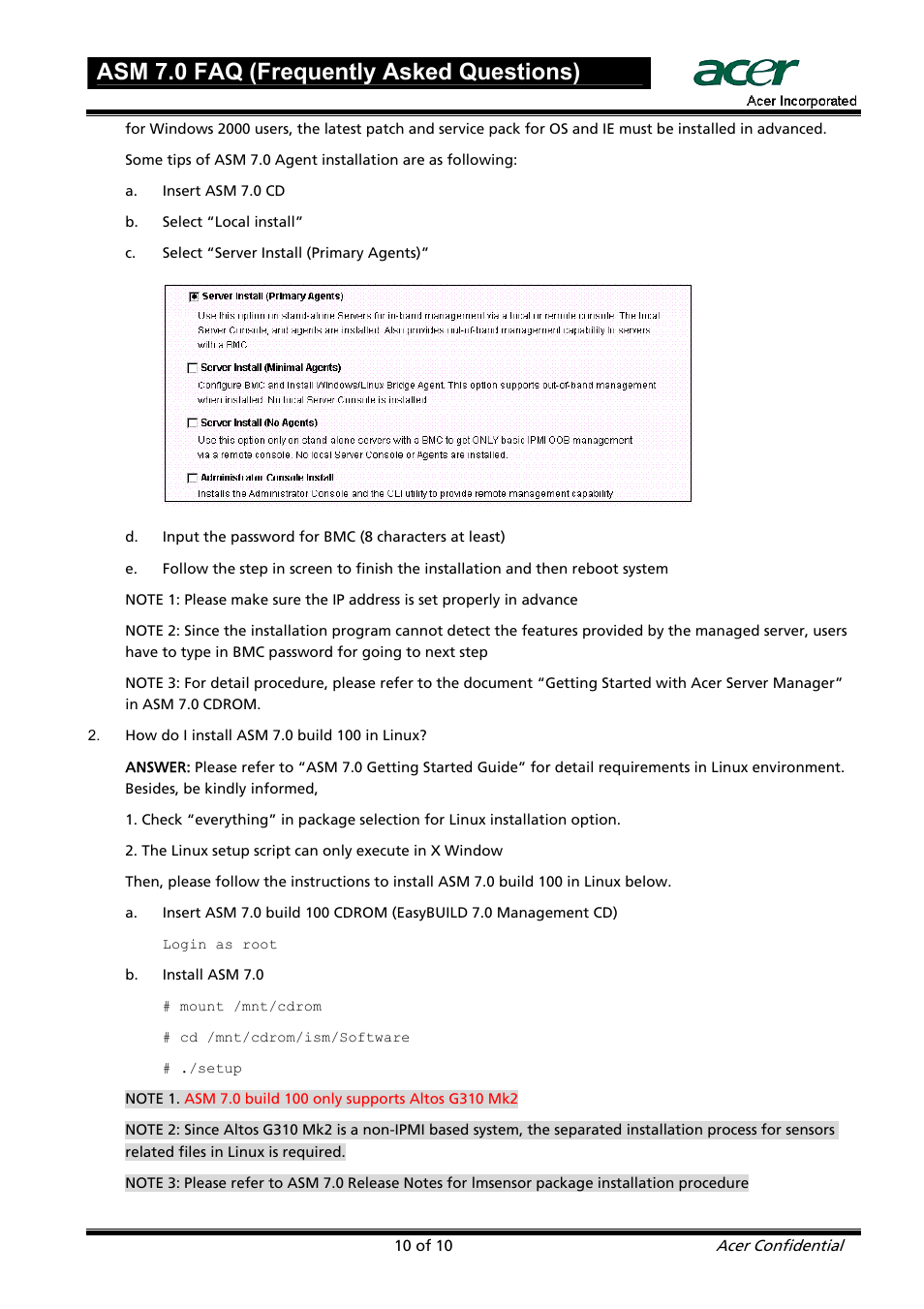 Asm 7.0 faq (frequently asked questions) | Acer ASM 7 User Manual | Page 10 / 32