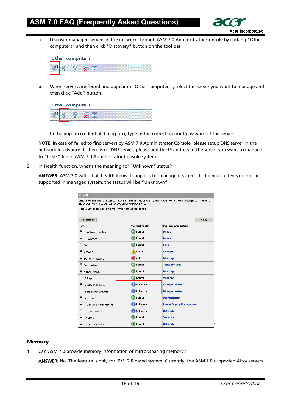 Asm 7.0 faq (frequently asked questions) | Acer ASM 7 User Manual | Page 16 / 32