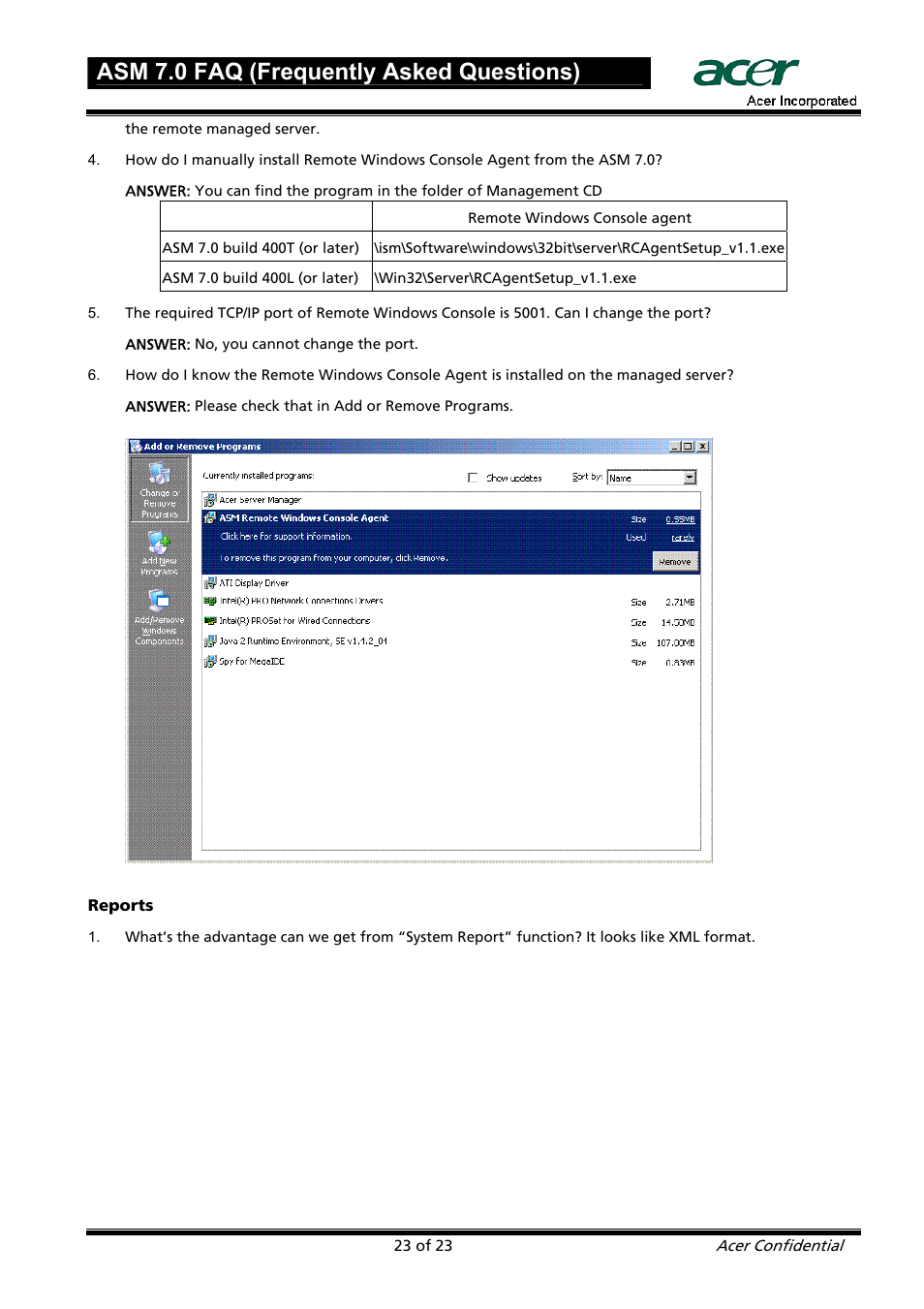 Asm 7.0 faq (frequently asked questions) | Acer ASM 7 User Manual | Page 23 / 32
