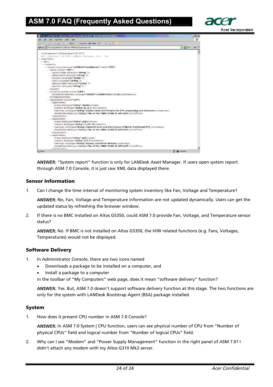Asm 7.0 faq (frequently asked questions) | Acer ASM 7 User Manual | Page 24 / 32