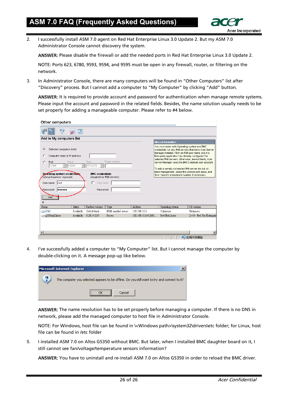 Asm 7.0 faq (frequently asked questions) | Acer ASM 7 User Manual | Page 26 / 32