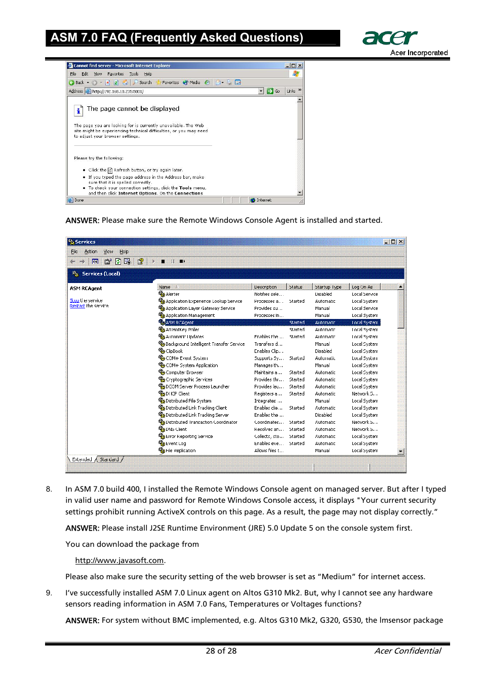 Asm 7.0 faq (frequently asked questions) | Acer ASM 7 User Manual | Page 28 / 32