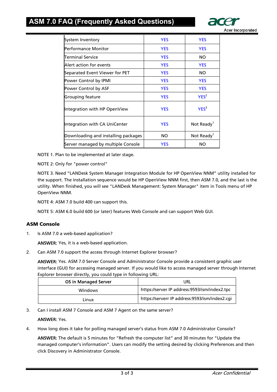 Asm 7.0 faq (frequently asked questions) | Acer ASM 7 User Manual | Page 3 / 32