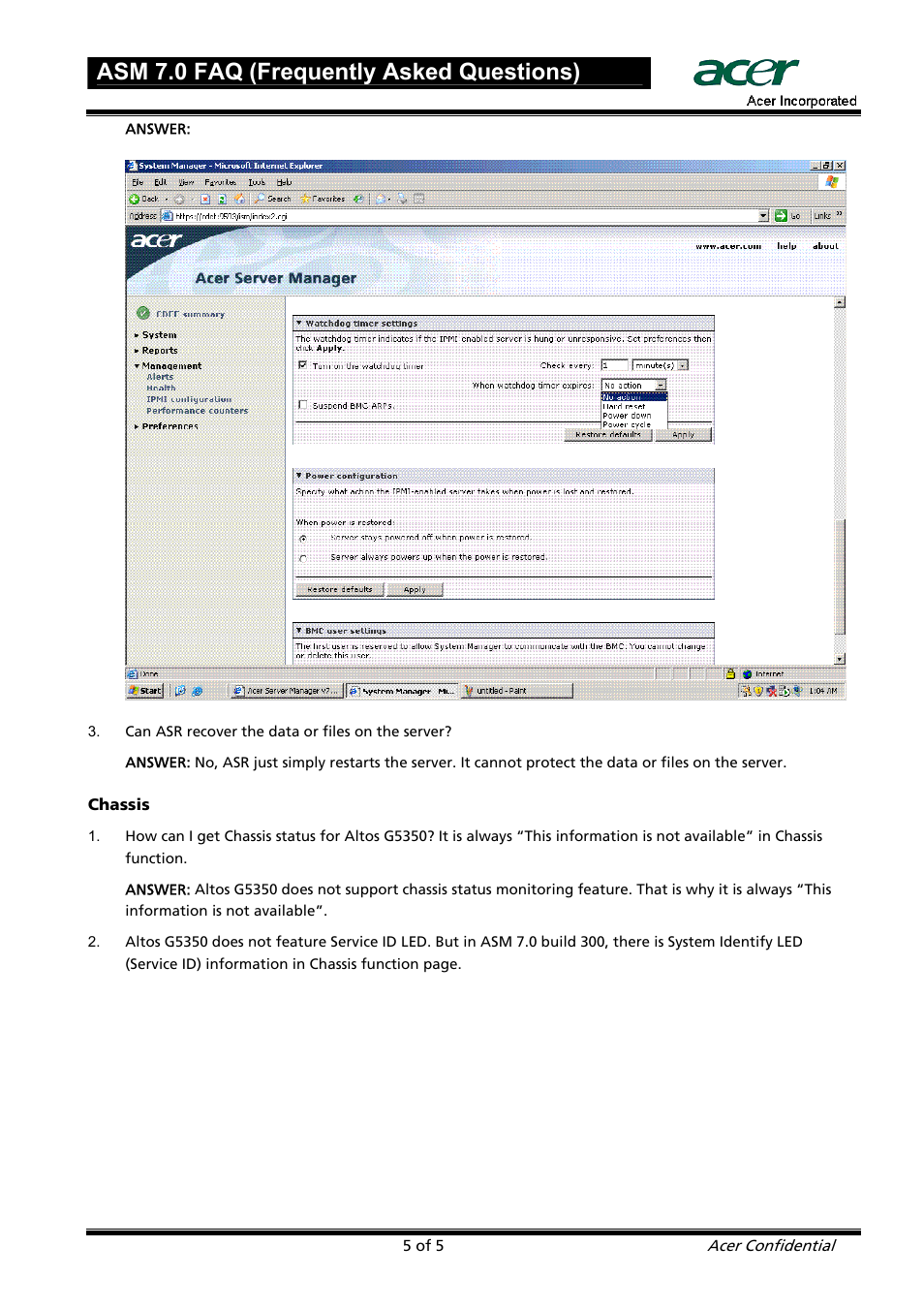 Asm 7.0 faq (frequently asked questions) | Acer ASM 7 User Manual | Page 5 / 32