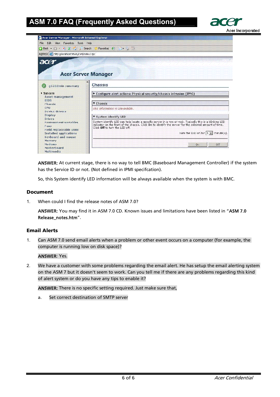 Asm 7.0 faq (frequently asked questions) | Acer ASM 7 User Manual | Page 6 / 32