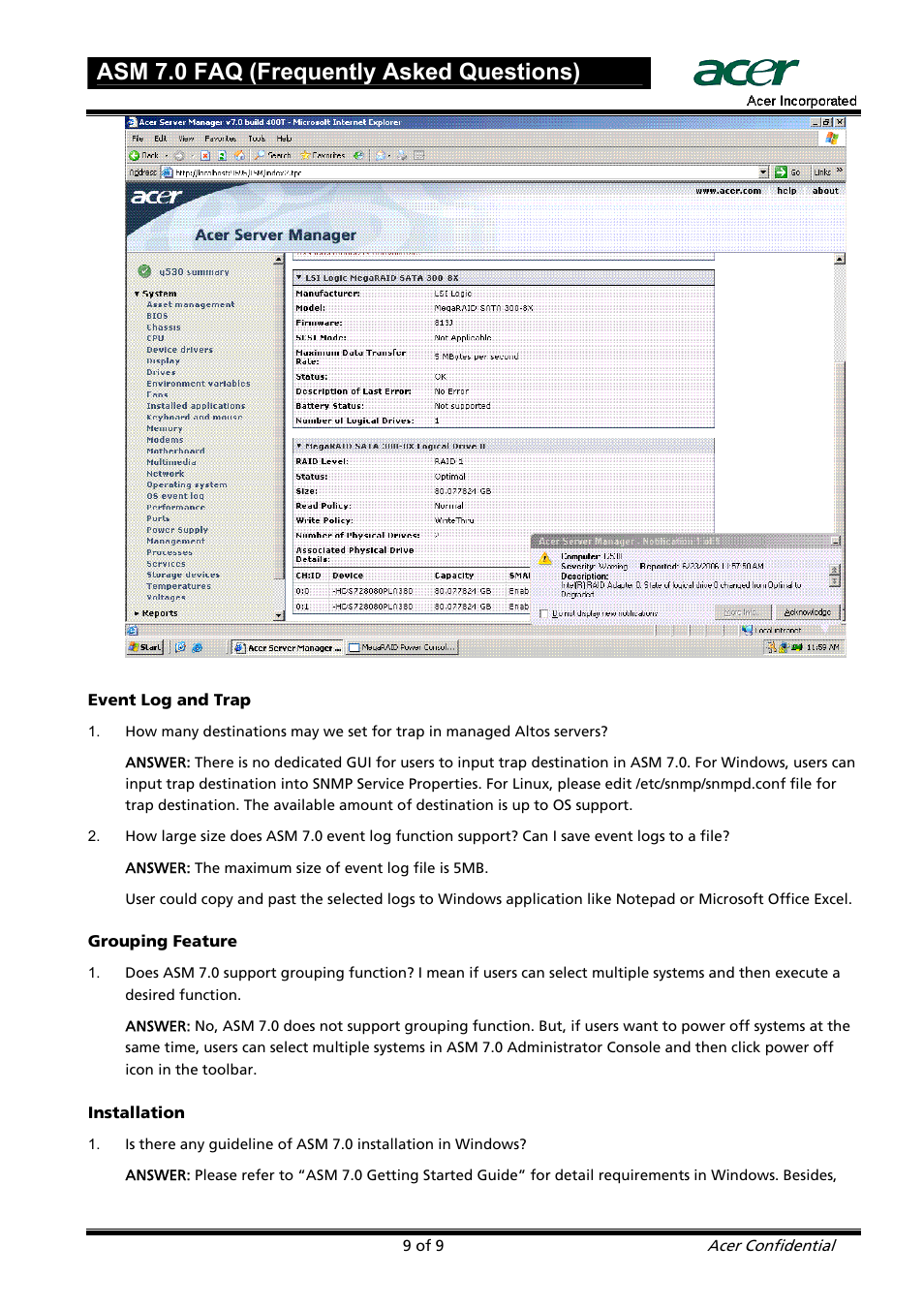 Asm 7.0 faq (frequently asked questions) | Acer ASM 7 User Manual | Page 9 / 32