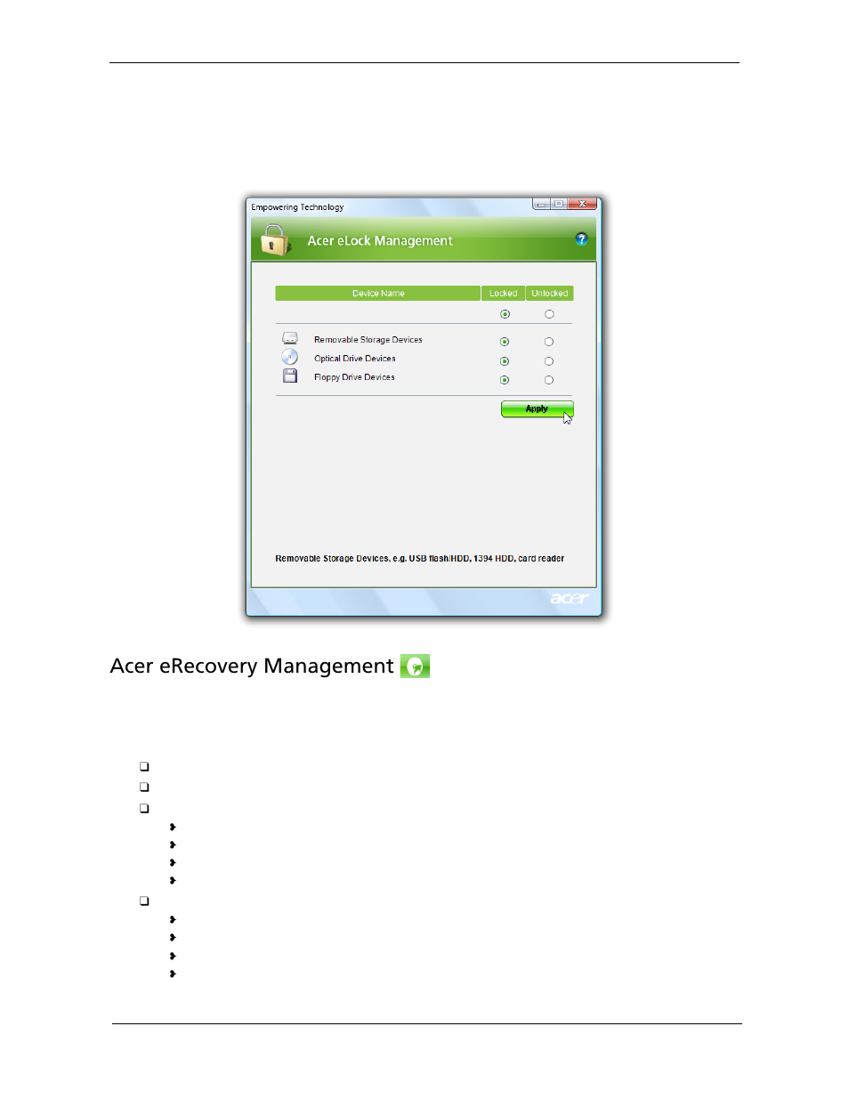 Acer erecovery management | Acer 2920 User Manual | Page 33 / 170