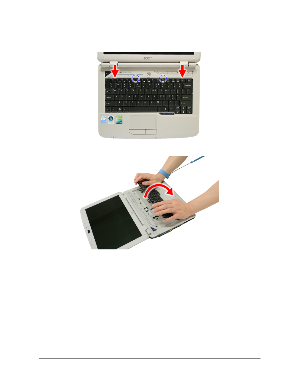 Removing the keyboard | Acer 2920 User Manual | Page 79 / 170