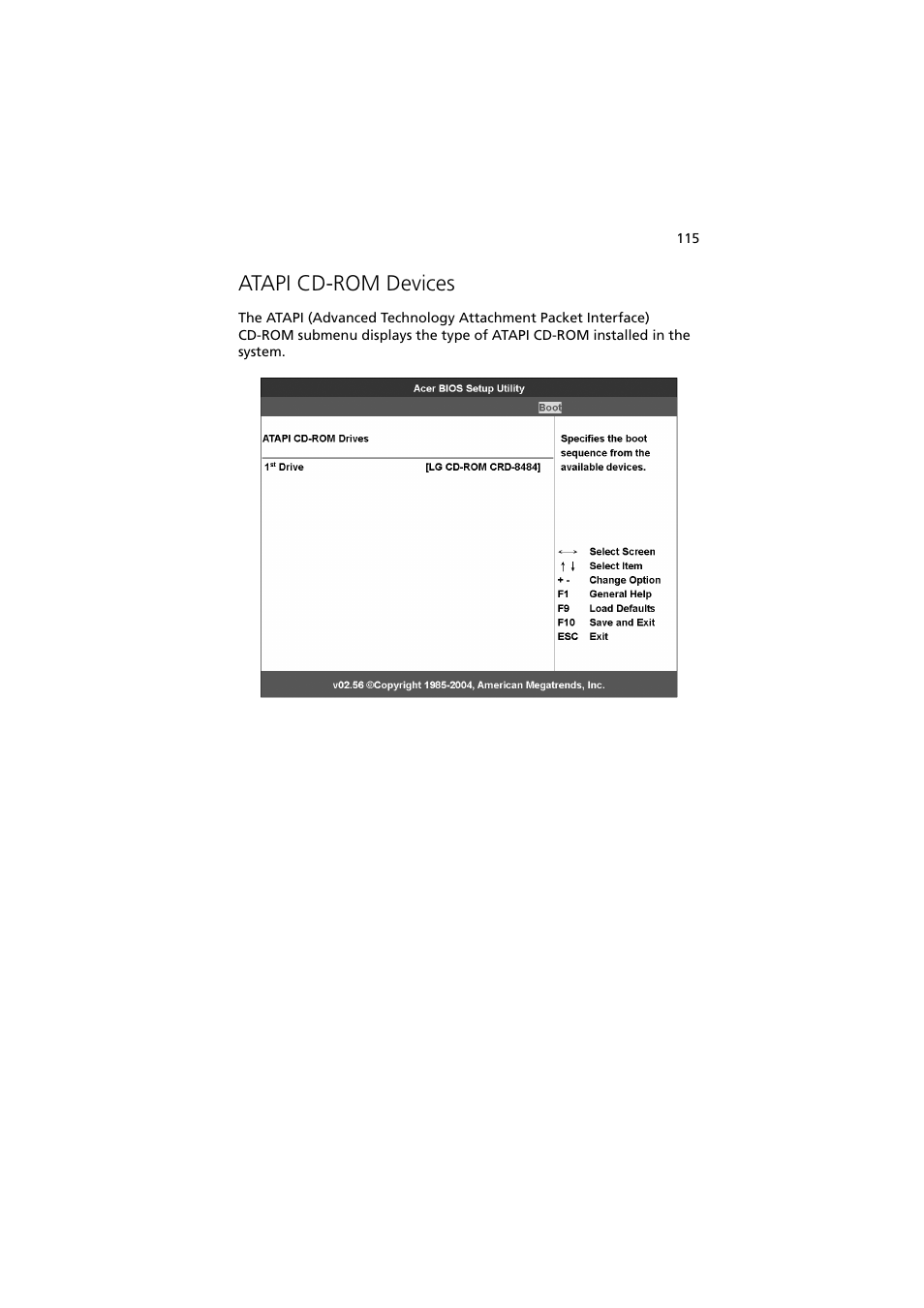 Atapi cd-rom devices | Acer Altos G710 User Manual | Page 125 / 198
