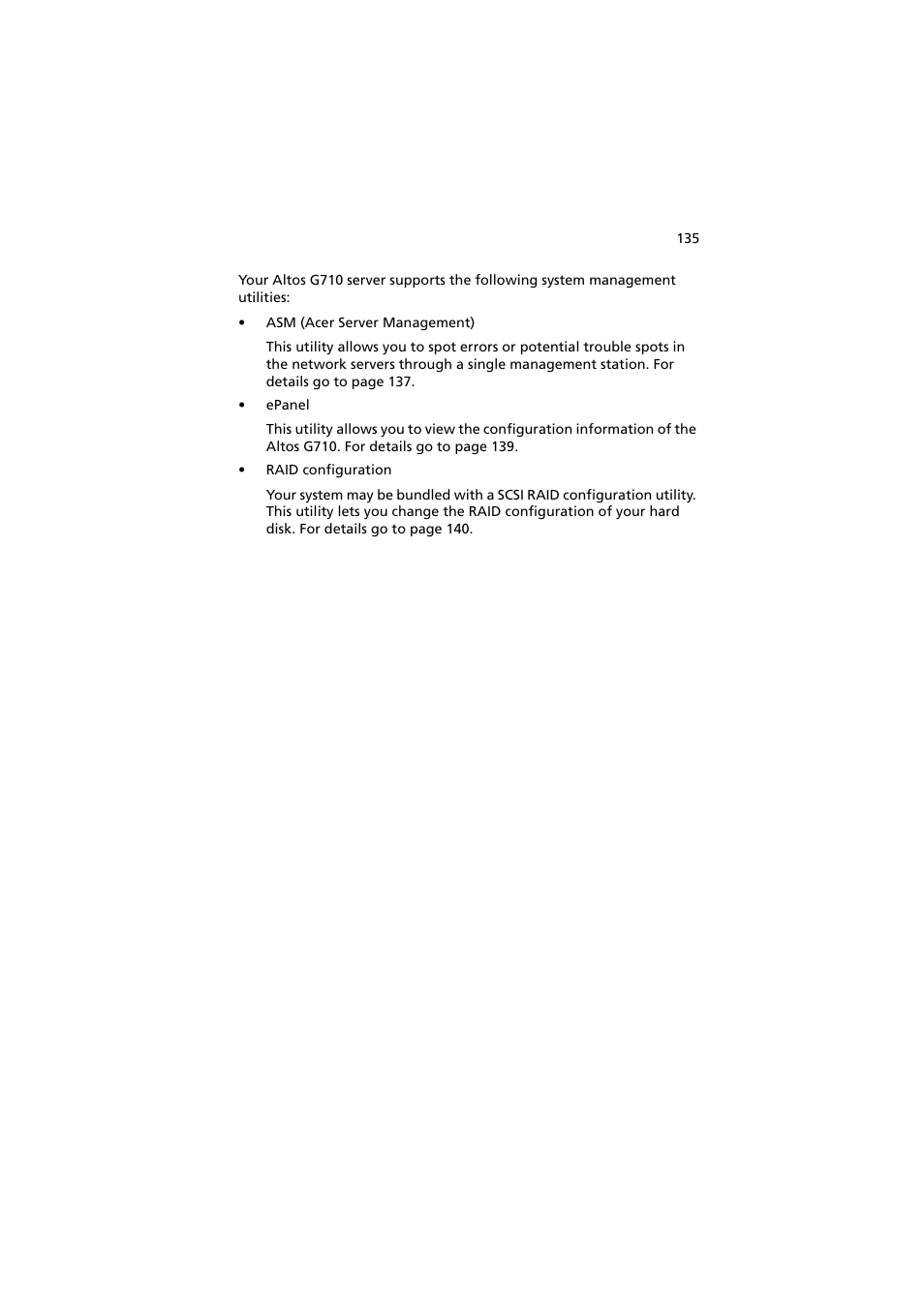 Acer Altos G710 User Manual | Page 145 / 198