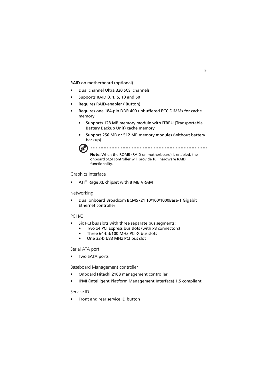 Acer Altos G710 User Manual | Page 15 / 198