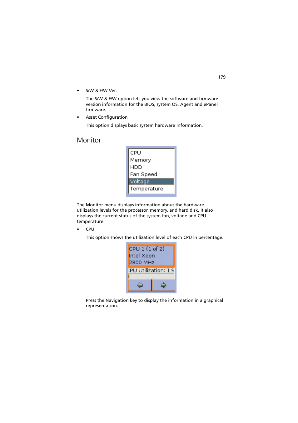 Monitor | Acer Altos G710 User Manual | Page 189 / 198