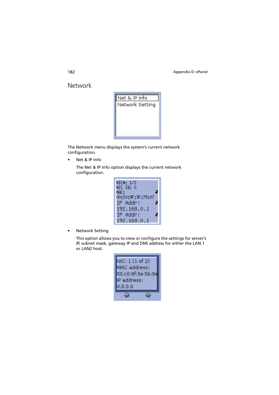 Network | Acer Altos G710 User Manual | Page 192 / 198