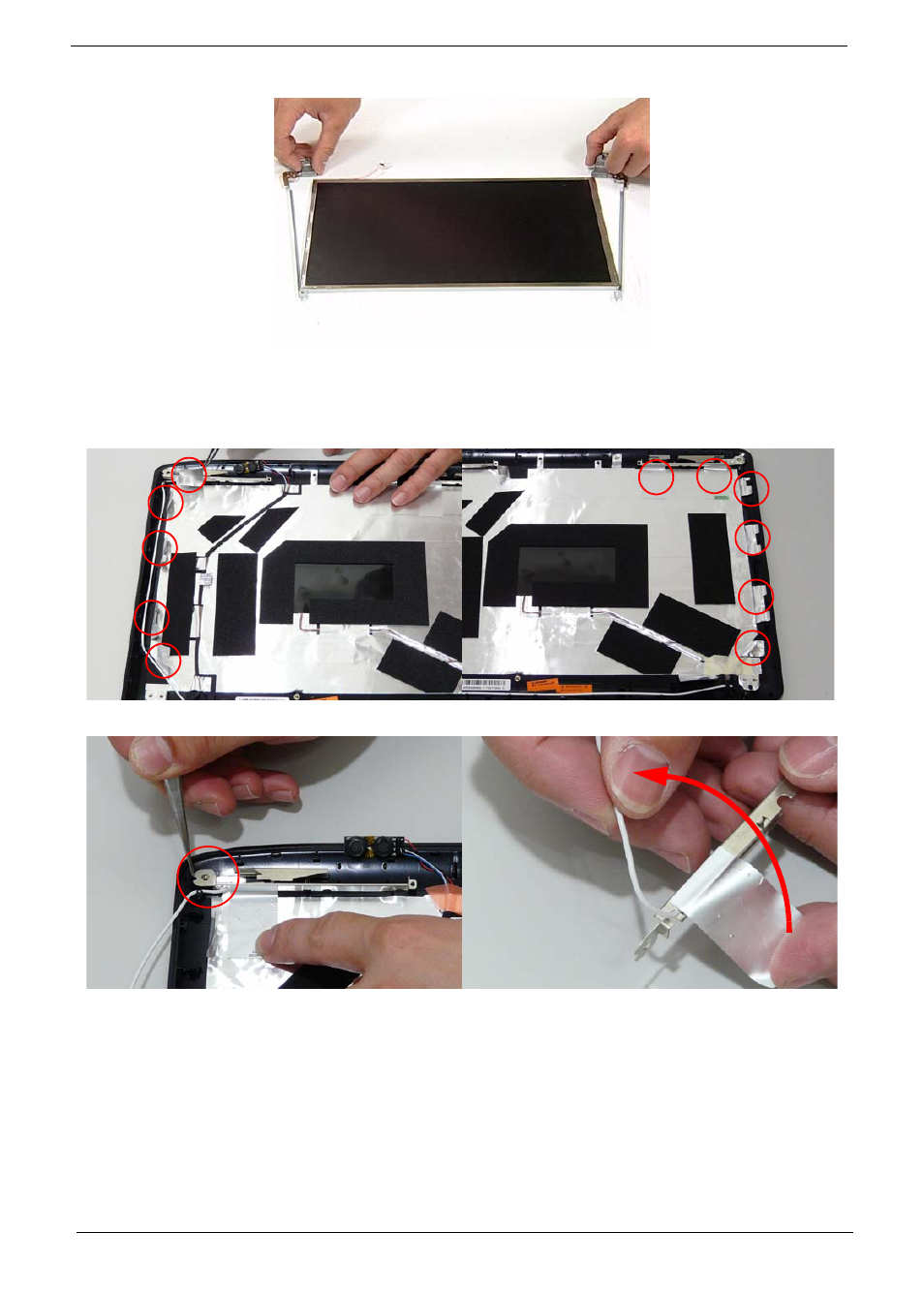 Removing the lcd antenna | Acer 2930 User Manual | Page 106 / 250