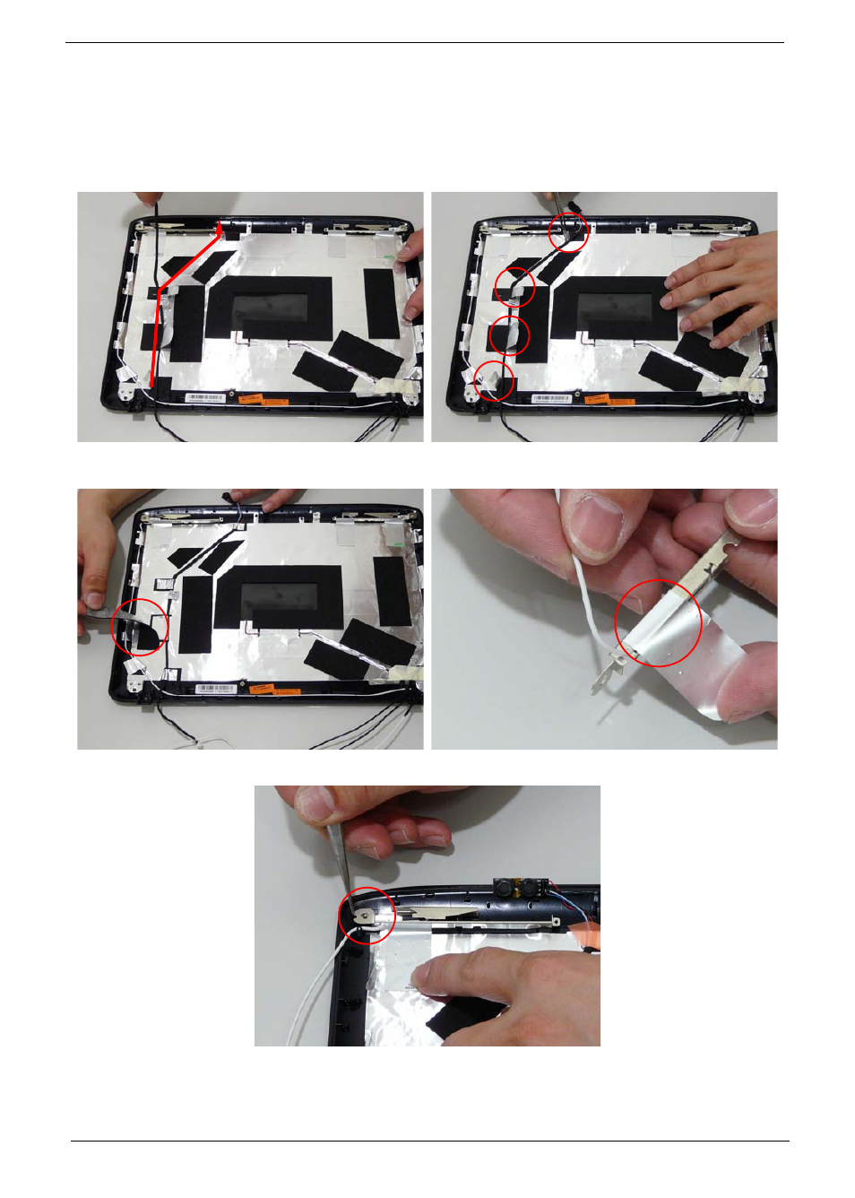 Lcd module reassembly procedure, Replacing the lcd panel | Acer 2930 User Manual | Page 108 / 250