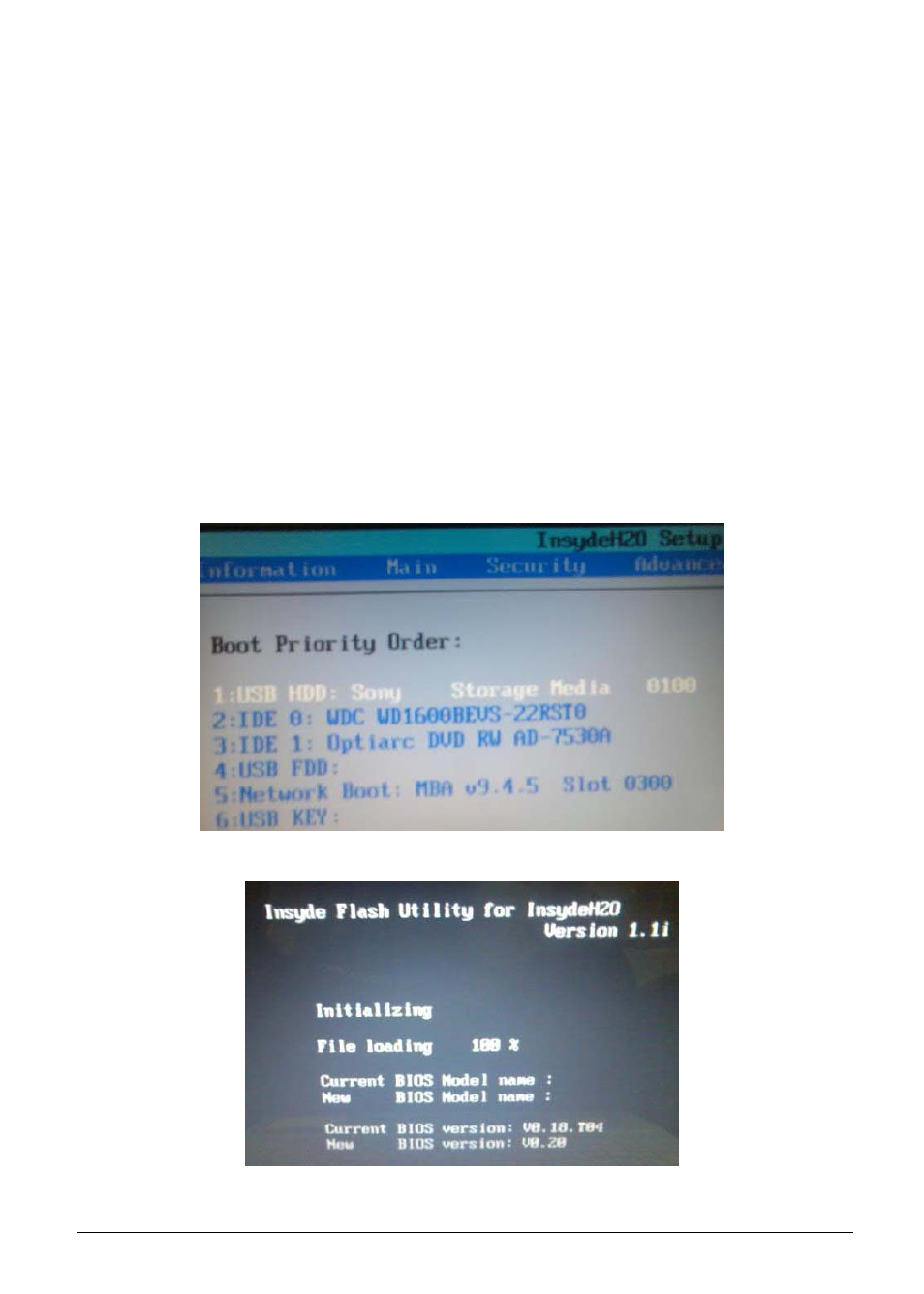 Bios flash utilities, Dos flash utility | Acer 2930 User Manual | Page 45 / 250