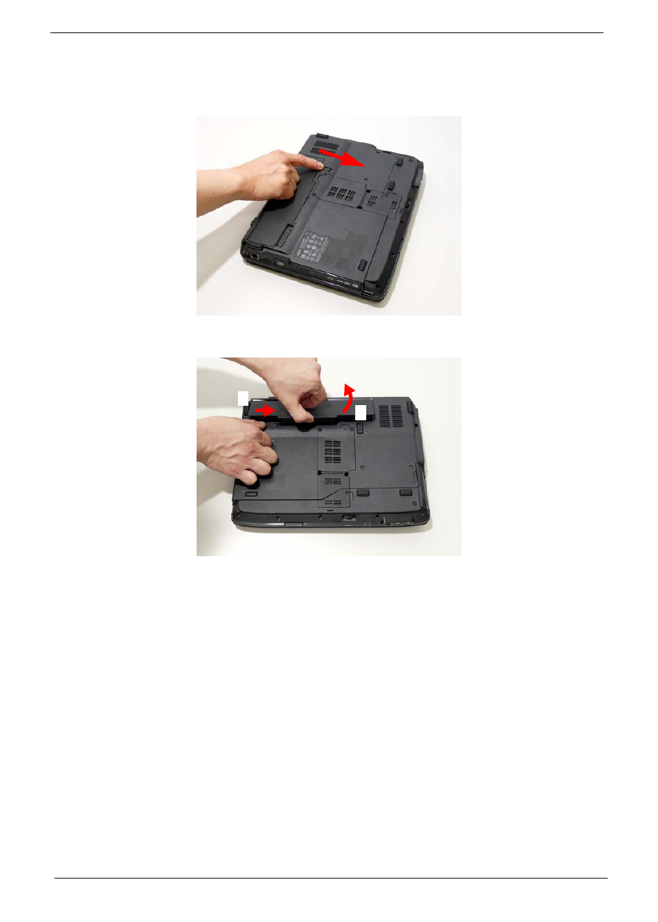 Removing the battery pack | Acer 2930 User Manual | Page 54 / 250