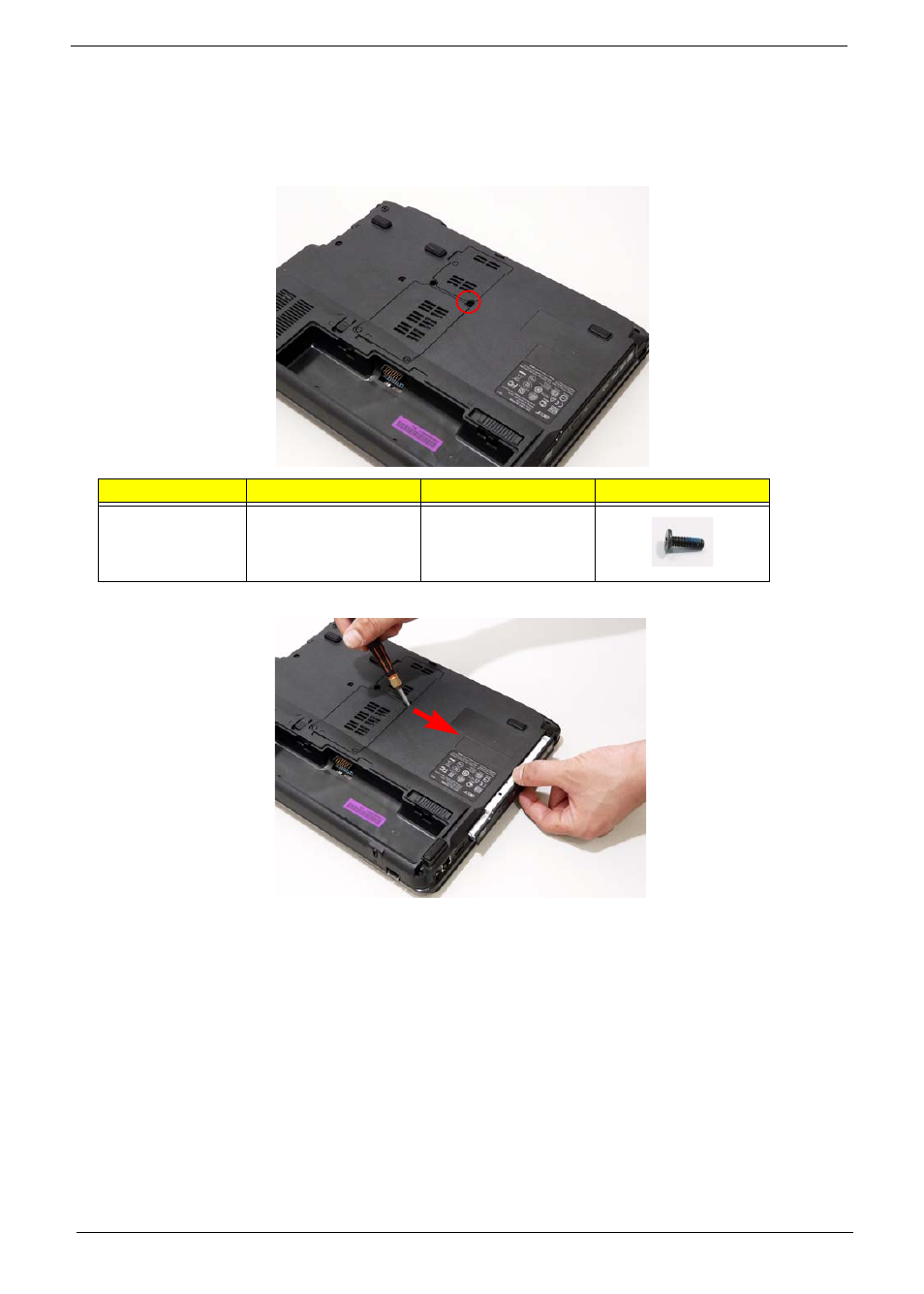 Removing the optical drive module | Acer 2930 User Manual | Page 62 / 250