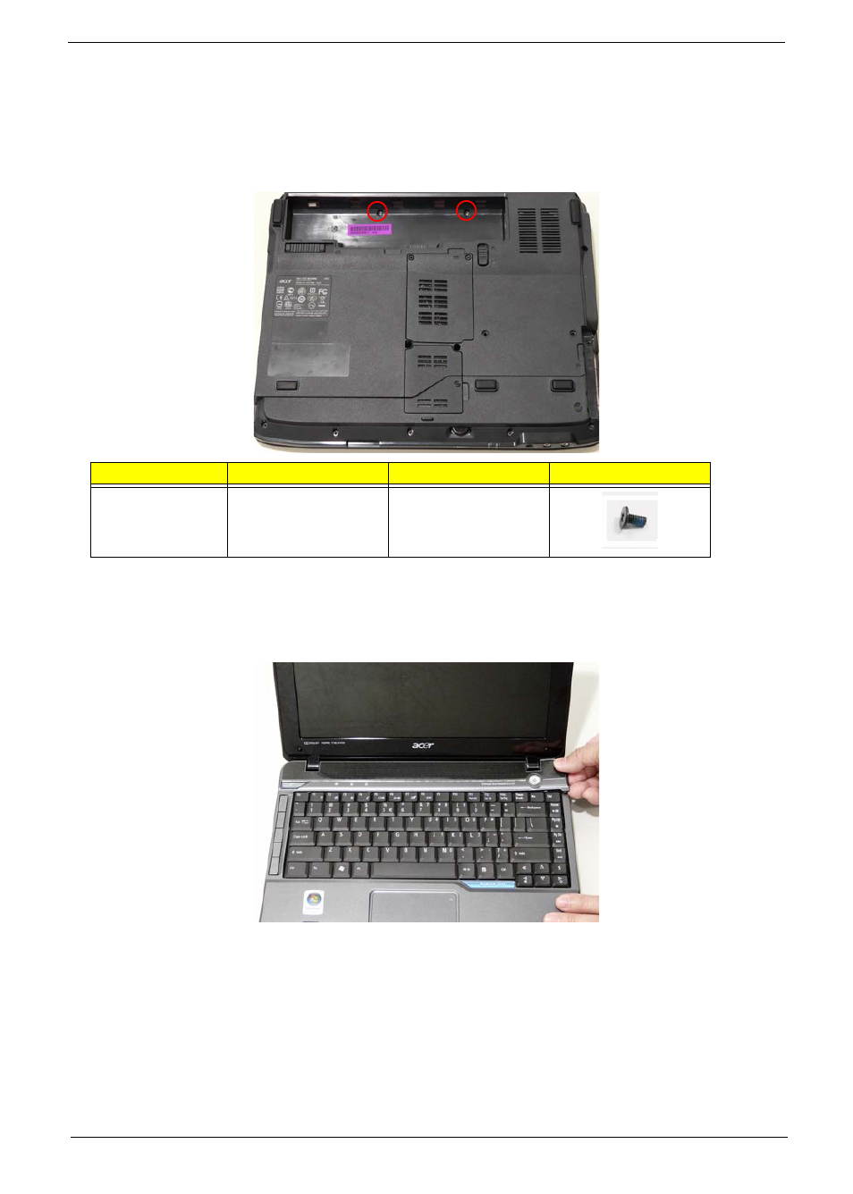 Removing the switch cover | Acer 2930 User Manual | Page 67 / 250