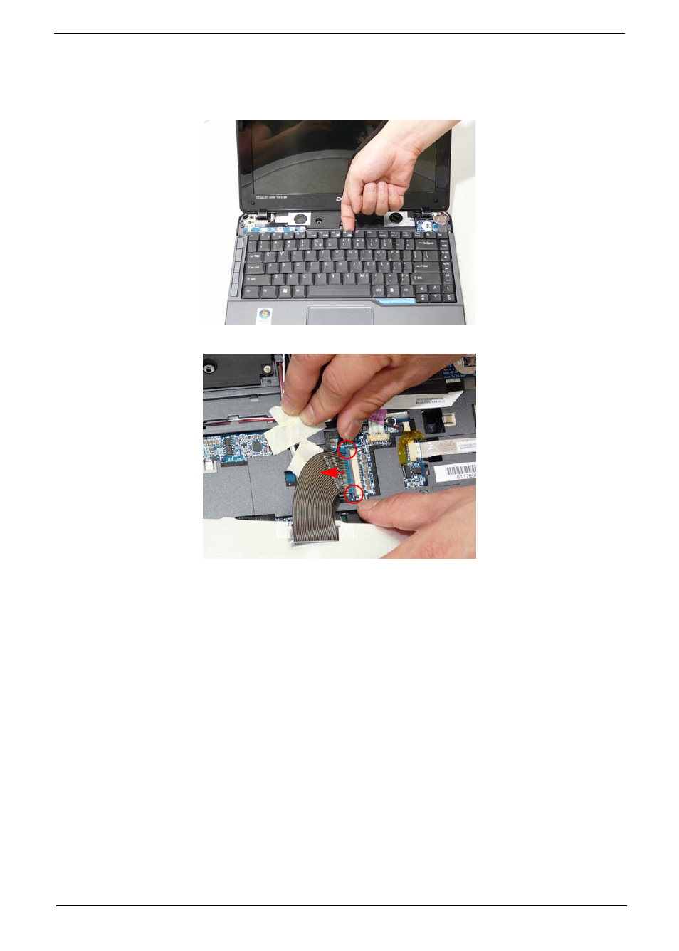 Removing the keyboard | Acer 2930 User Manual | Page 69 / 250