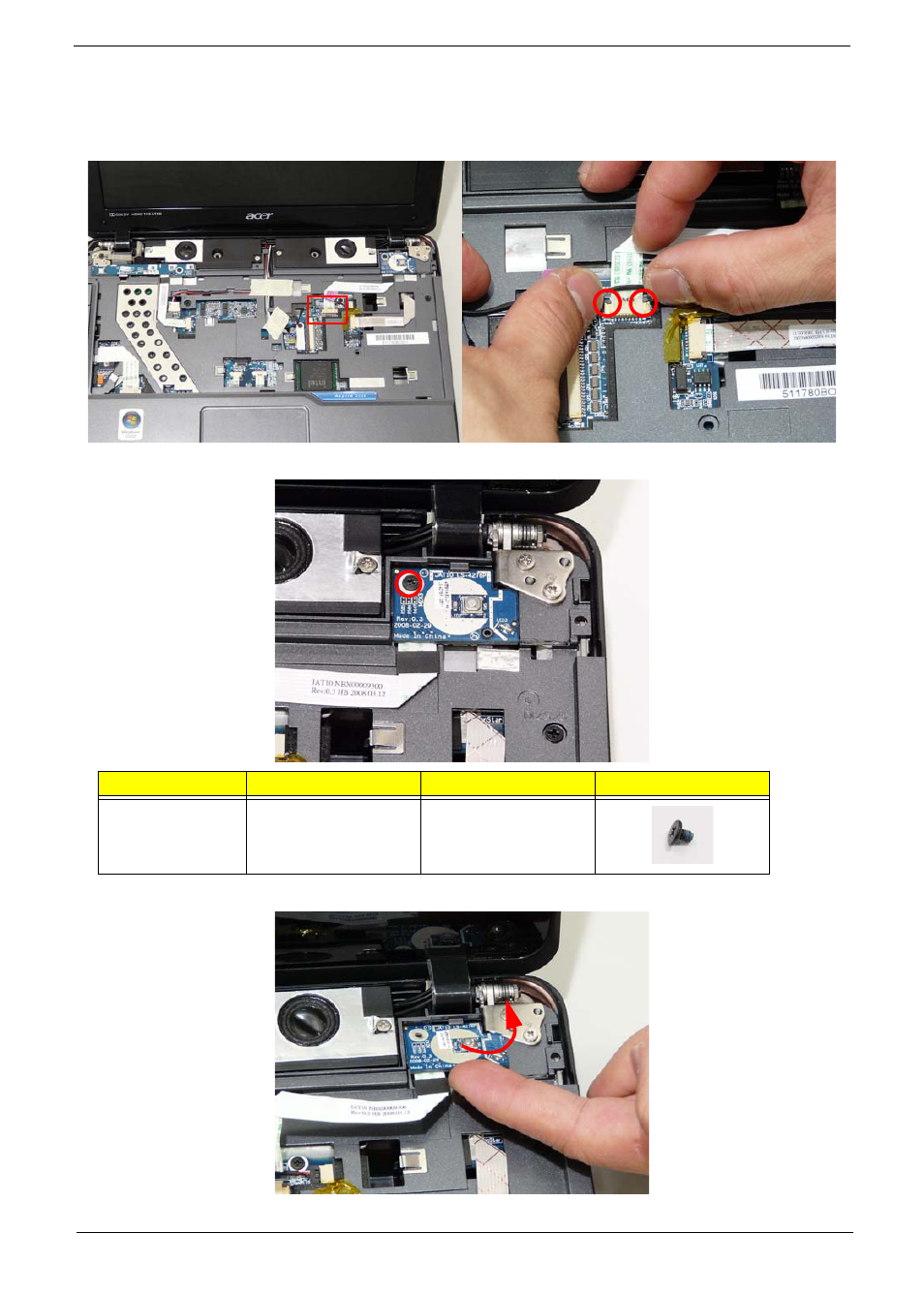 Removing the power board | Acer 2930 User Manual | Page 75 / 250