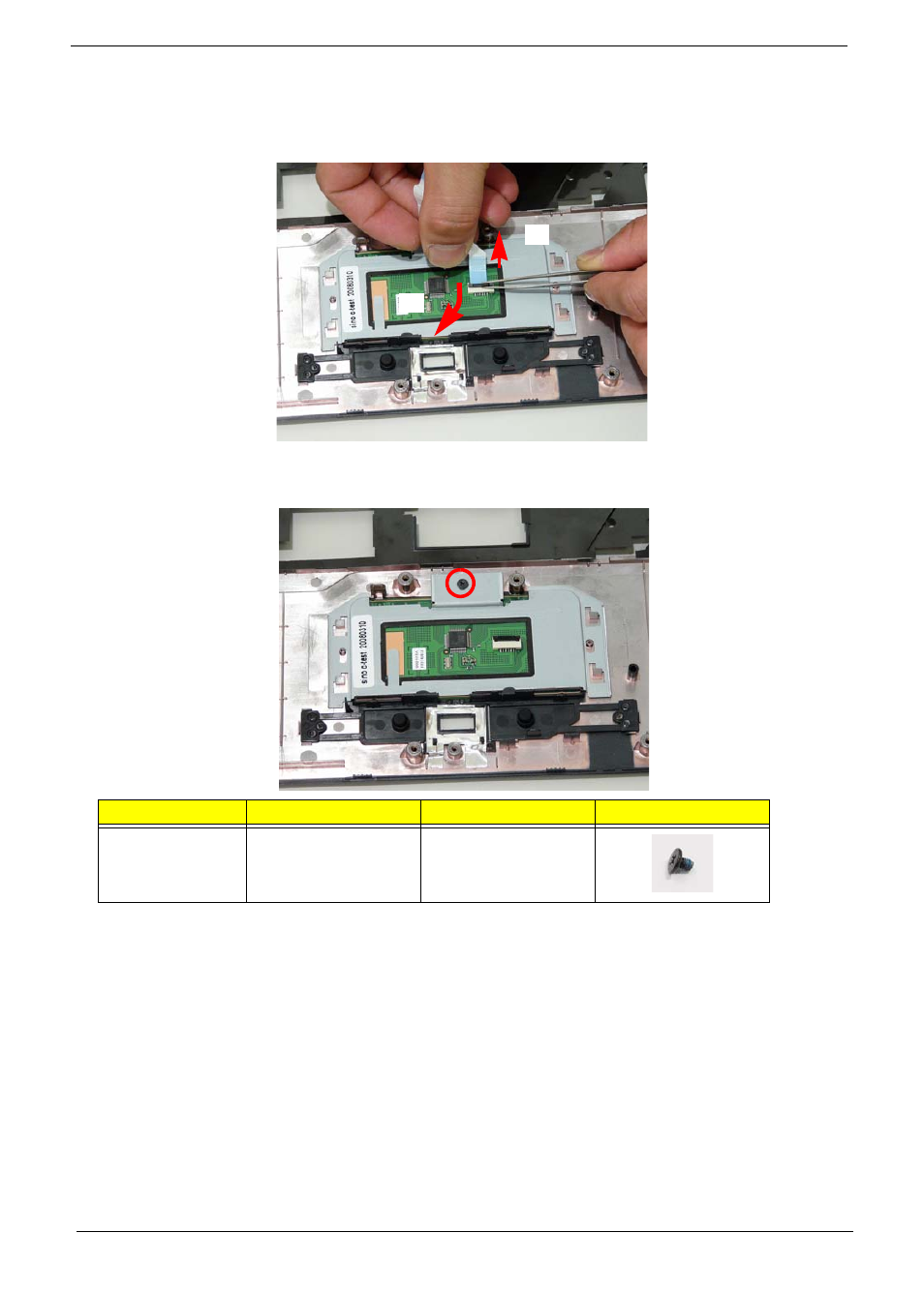 Removing the touchpad bracket | Acer 2930 User Manual | Page 82 / 250