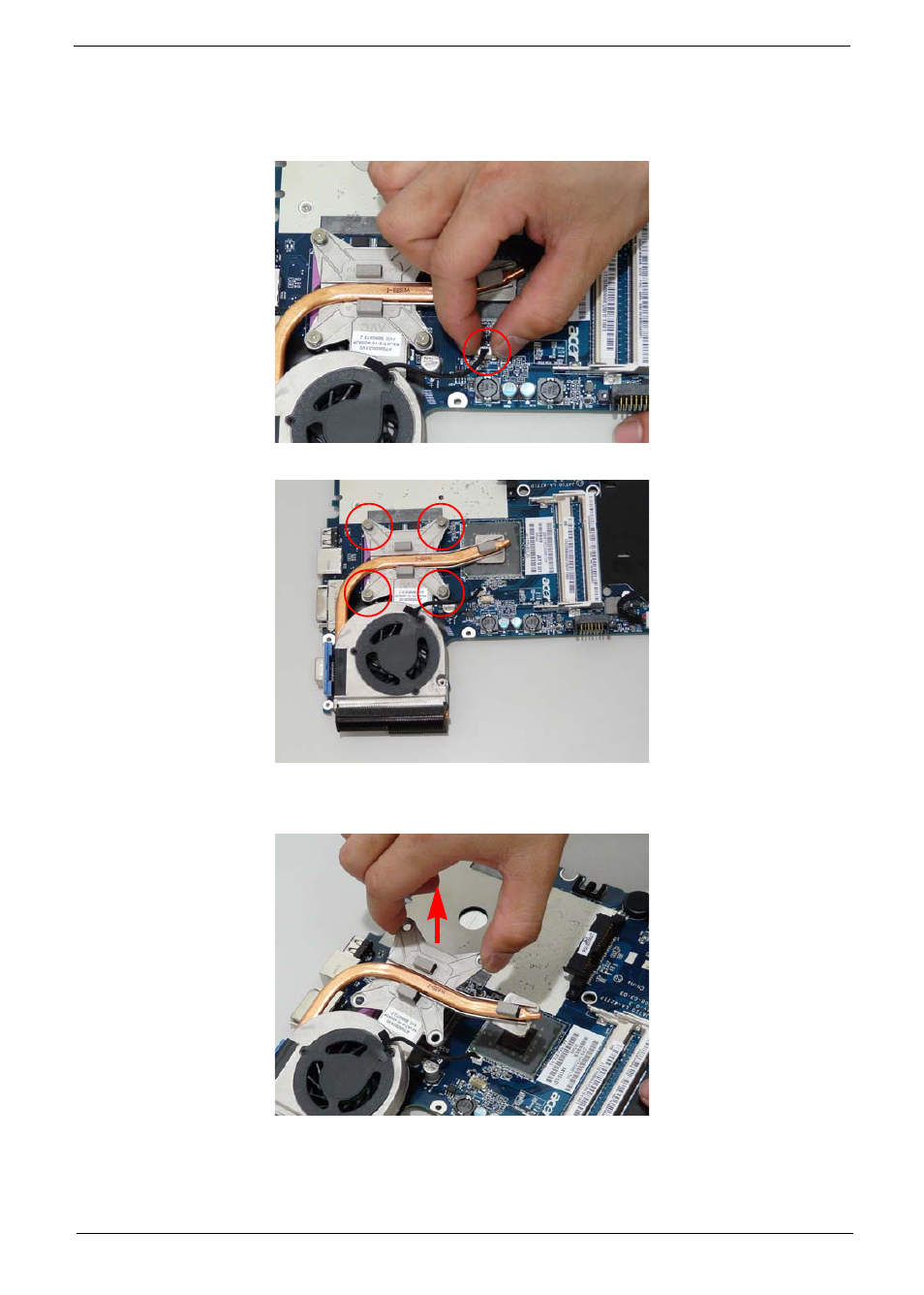 Removing the fan/thermal module | Acer 2930 User Manual | Page 95 / 250