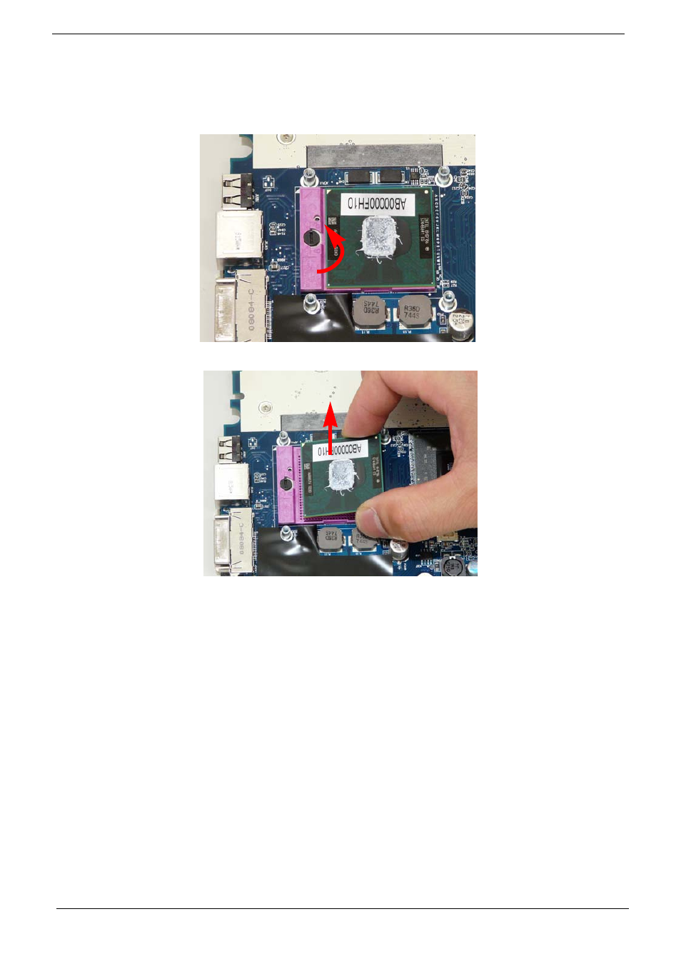 Removing the cpu | Acer 2930 User Manual | Page 96 / 250