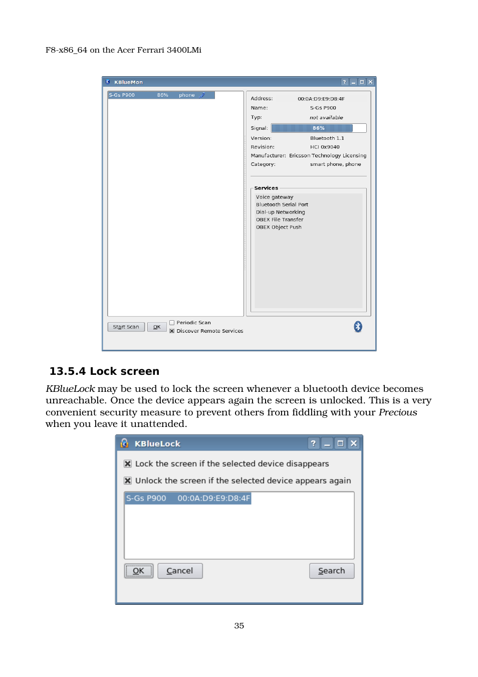 4 lock screen | Acer 3400LMI User Manual | Page 35 / 56