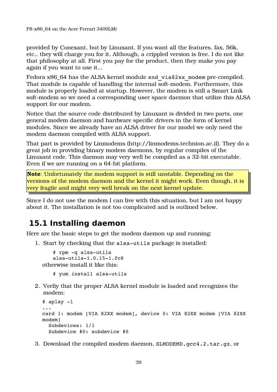 1 installing daemon | Acer 3400LMI User Manual | Page 39 / 56